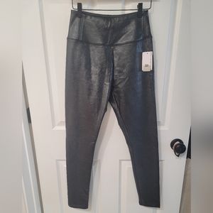 Women's BP faux leather leggings, black size Medium